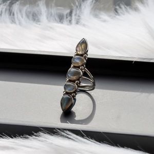 Rainbow Moonstone (Labradorite) Sterling Silver Ring